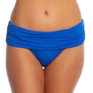 LAUREN RALPH LAUREN Beach Club Solids Wide Shirred Hipster Bikini Bottom